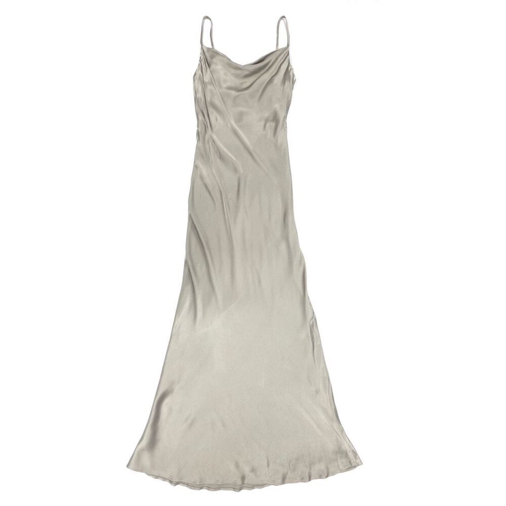NWT Shona Joy La Lune Bias Cowl Midi Dress Sage Green Satin Bridesmaid Romantic